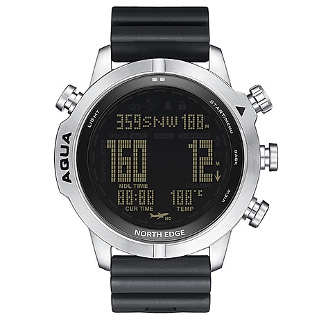 Men sports digital analog watch diving watch steel business wrist watch altimeter compass 200m waterproof 2