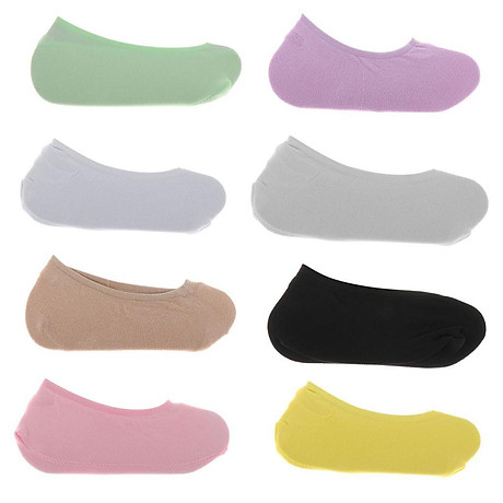 10 pairs women no show socks non slip low cut cotton boat socks green 8