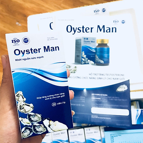 Viên uống tăng cường sinh lý nam oyster man (hộp 30 viên) bổ sung kẽm, vitamin e phục hồi sinh lực phái mạnh, cải thiện tinh trùng yếu ít ( hộp 30 viên) 2