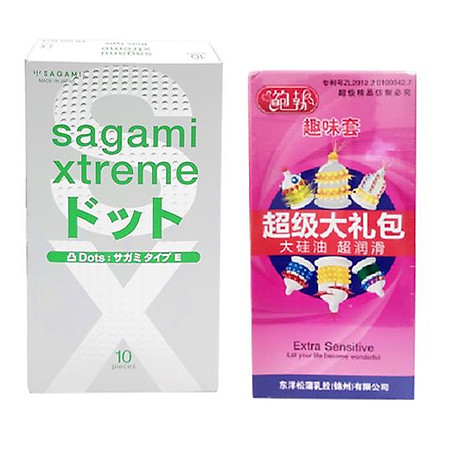 Bao cao su sagami gai + bao gai bi lớn 6 cái ( màu ngẫu nhiên ) 1