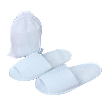 2 pairs of open toe disposable slipper spa indoor hotel slippers portable 5
