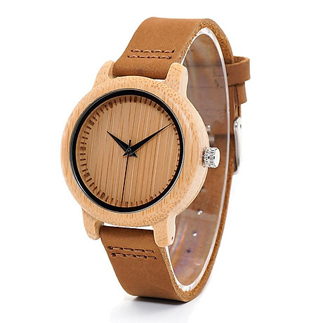 Bobo bird men s wooden watch with leather strap quartz movement sports casual watches gift with box 3