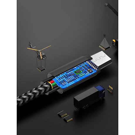 Cáp sạc nhanh Micro USB Hoco X14 MAX, hỗ trợ truyền dữ liệu, sạc nhanh 3A MAX, dây sạc bọc dù chống rối, chống đứt dành cho Samsung, Huawei, Xiaomi, Oppo, Sony - Hàng chính hãng 5