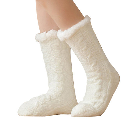 Women Plush Socks Thick Warm Non-Slip Breathable Soft Autmn Winter Home Socks Hosiery 4
