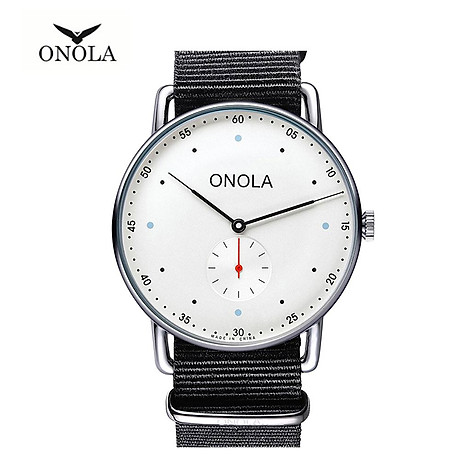 Đồng hồ đeo tay onola 3806 nam quartz dây da nylon thời trang 3