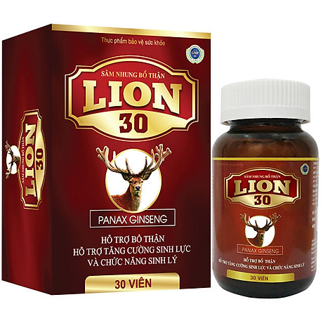Sâm nhung bổ thận lion 30 - hỗ trợ tăng cường chức năng sinh lý nam - giảm triệu chứng tiểu đêm, tiểu nhiều lần 1