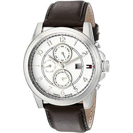 Tommy hilfiger men s 1710294 stainless steel watch with brown leather band 6