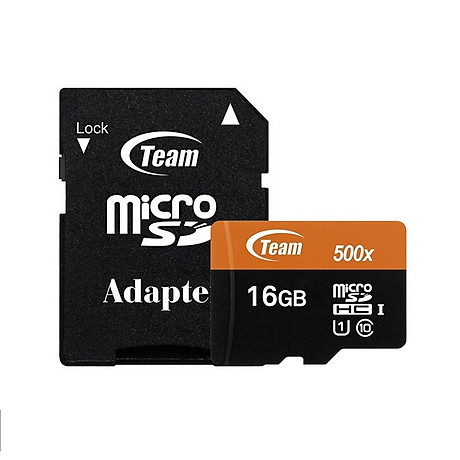 Thẻ nhớ 16gb micro SDHC UHS-1 Team Adapter (cam) Hàng Chính Hãng 1