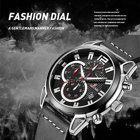 Mizums men business watch fashion alloy case leather band watch exquisite 3 atm waterproof quartz wrist watch 8
