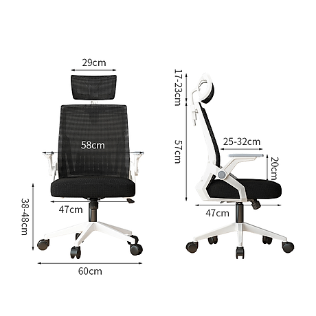 Ghế chơi game tay ghế có thể điều chỉnh chân xoay có tựa đầu - hàng chính hãng 8