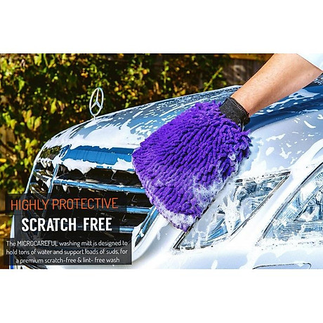 Bộ 2 găng tay lau rửa xe siêu mềm thấm hút tốt chuyên dụng cho ô tô xe máy (Màu ngẫu nhiên) 3