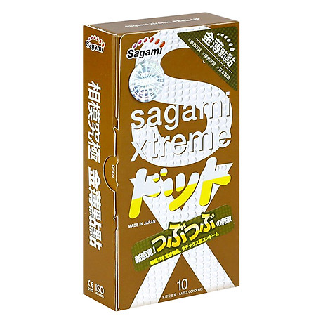 Bộ bao cao su có gân và gai siêu mỏng sagami extreme white (10 bao) và bao cao su siêu mỏng co dãn sagami xtreme feel up (10 bao) 7