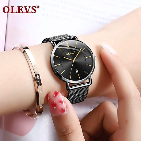 Ladies steel watch,olevs watches for women,waterproof mesh strap watch women,slim casual women watches with date display,female ultra thin watches,women s fashion watch promotion,female watch on sale 6