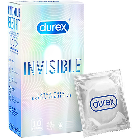 Bao cao su durex invisible extra thin extra sensitive (hộp 10 cái) 2