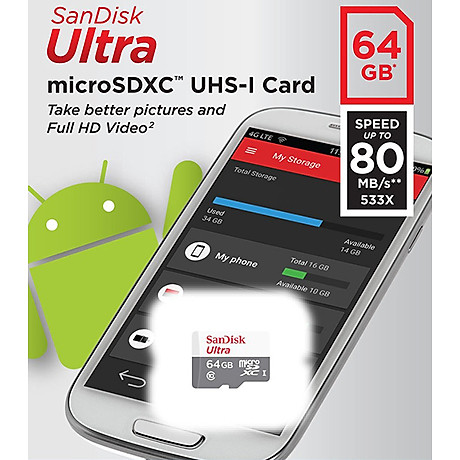 Thẻ Nhớ Micro SDXC SanDisk UHS-1 64GB Class 10 - Hàng Chính Hãng 3