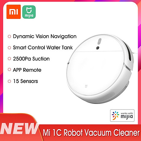 Xiaomi mijia 1c robot vacuum cleaner,2500pa suction home sweeper 2400mah battery sweeping mopping cleaner app remote 1
