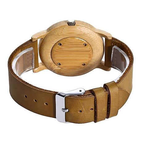 Đồng hồ nữ bằng gỗ tre redear có dây đeo bằng da tương tự như đồng hồ thạch anh nhẹ nhàng 5