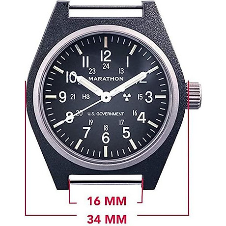 Marathon watch ww194003 general purpose mechanical (gpm) military field watch with tritium and sapphire glass (34mm) 2