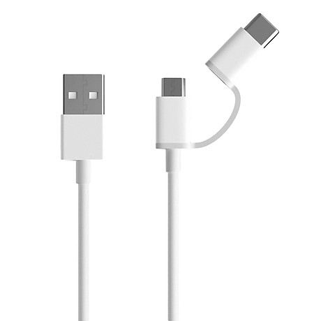 Dây Cáp Sạc Đa Năng 2 Trong 1 USB Type-C Micro USB Xiaomi (1m) - Hàng Chính Hãng 1