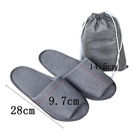 2 pairs of open toe disposable slipper spa indoor hotel slippers portable 10