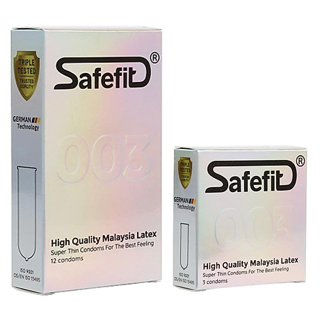 Bao cao su safefit siêu mỏng 003 (hộp 12) + tặng bao cao su safefit siêu mỏng 003 (hộp 3) 2