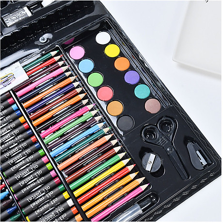 Bộ bút chì màu màu nước dụng cụ vẽ cắt thủ công kp000575-150 quà tặng cho bé 3
