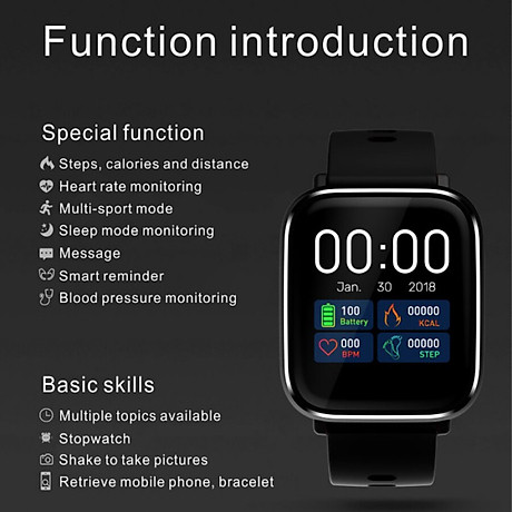 Smart wristband sport ip67 waterproof touch screen 3d dynamic heart rate blood pressure monitor watch bracelet 6