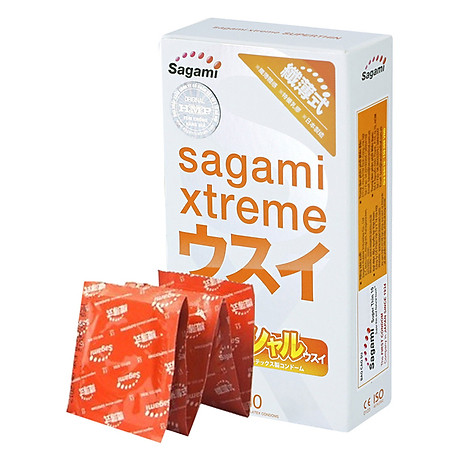 Bộ 2 hộp bao cao su siêu mỏng cao cấp sagami xtreme super thin (10 bao) 3