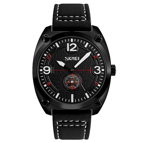 Skmei fashion casual quartz watch 3atm water-resistant men watches genuine leather wristwatch male relogio musculino 1