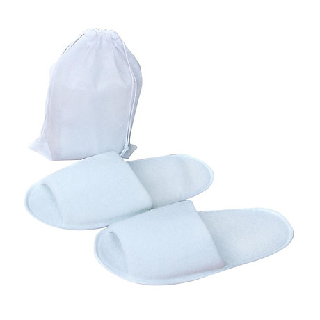 2 pairs of open toe disposable slipper spa indoor hotel slippers portable 3