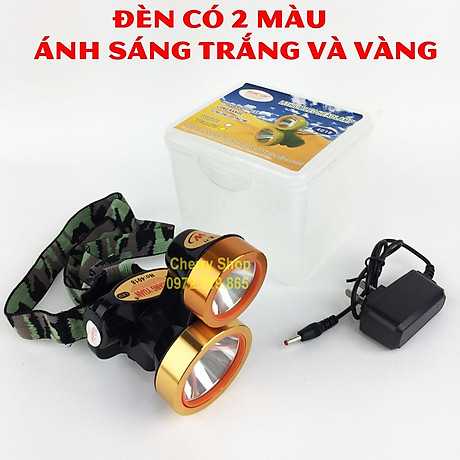 (KHUYẾN MẠI) Đèn Pin Đội Đầu bóng led ánh sáng mạnh chống nước (kín nước) NO 4018 2 Màu Ánh sáng vàng và Ánh sáng trắng 1