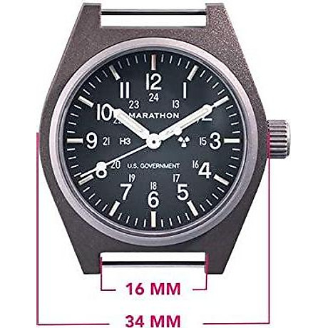 Marathon watch ww194003 general purpose mechanical (gpm) military field watch with tritium and sapphire glass (34mm) 8
