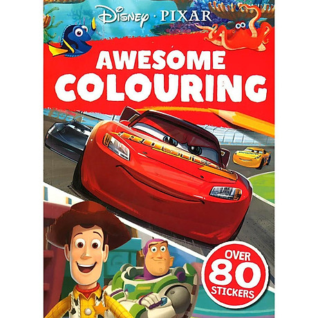 Disney pixar mixed awesome colouring - disney pixar sách tô màu 1