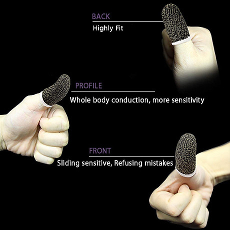 Bộ 2 bọc ngón tay cảm ứng chơi game mobile thoáng khí chống trượt ra mồ hôi và xây xước màn hình 6
