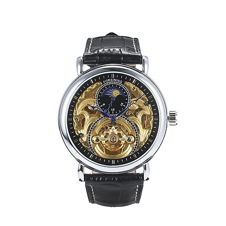 Forsining men fashion luxury hollow watch classic charm automatic mechanical wrist watch 2