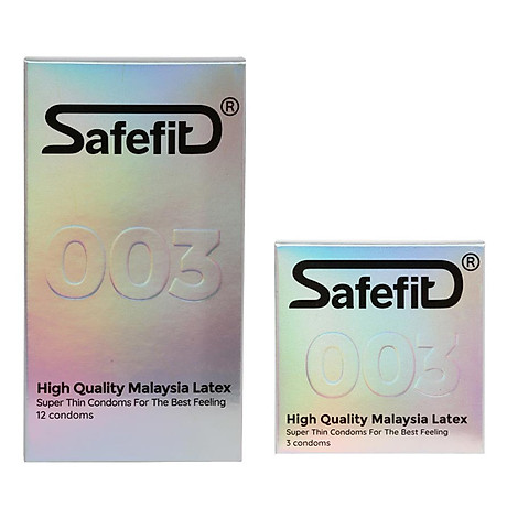 Bao cao su safefit siêu mỏng 003 (hộp 12) + tặng bao cao su safefit siêu mỏng 003 (hộp 3) 1