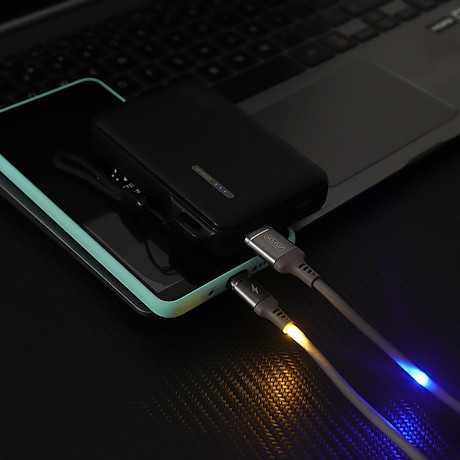 Cáp sạc USB-Micro 2.4A & Data đèn LED chớp theo âm thanh A181 - Hàng chính hãng 2