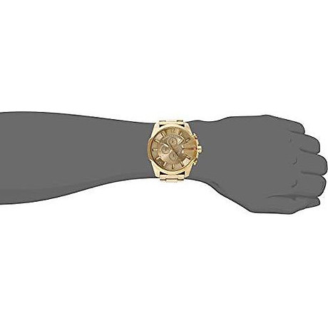 Diesel men s mega chief quartz stainless steel chronograph watch, color gold-tone (model dz4360) 3