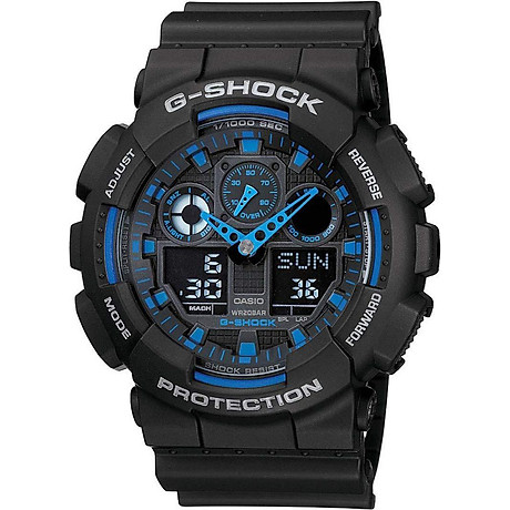 Đồng hồ casio g-shock ga100-1a2 màn hình kỹ thuật số analog và tốc độ - đen 1