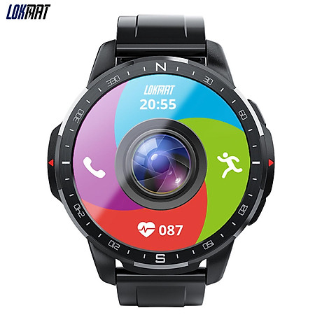 Lokmat appllp 7 smart sports watch with sim card slot 1.6 full-touchscreen dual chip+dual system 4g full netcom 5.0mp 2