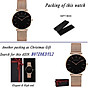 Women s analog quartz rose gold watch with stainless steel mesh strap ladies watch simple and elegant 2