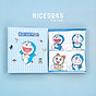 Set hộp 4 đôi tất nữ NICESOKS chất liệu cotton cao cấp, ngắn cổ thể thao, họa tiết Doraemon - NS5008FS - hàng chính hãng thumbnail