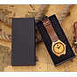 Tamlee bamboo wooden mens watch with cow leather strap quartz analog fashion casual unisex wood engraved lightweight wristwatch 7