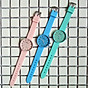 Women fashion simple wrist watch silica gel band alloy case quartz watch 7