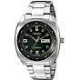 Seiko men s snkm97 analog green dial automatic silver stainless steel watch 6