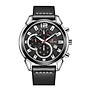 Mizums men business watch fashion alloy case leather band watch exquisite 3 atm waterproof quartz wrist watch 4