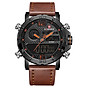 Naviforce nf9134 quartz fashion watch men watches top brand luxury male clock business military dual display 30m 7