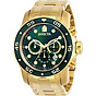 Invicta men s 0075 pro diver chronograph 18k gold-plated watch 1