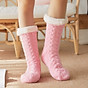 Women Winter Socks Plush Thick Warm Soft Non-Slip Mid-Calf Home Floor Socks Hosiery 4