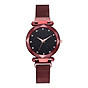 Ladies starry sky analogue watch magnet mesh band dress wristwatch 2
